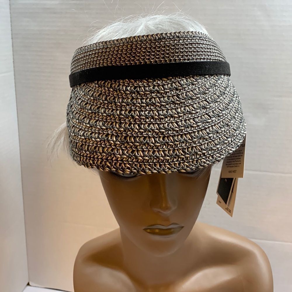 Braided Visor hat with wide brim.  NWT